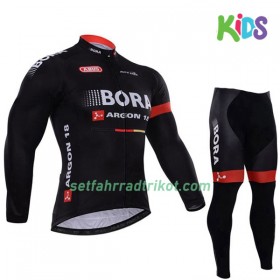 Radbekleidung Radtrikot Langarm + Lang Radhose 2017 Bora-Hansgrohe Kinder N003